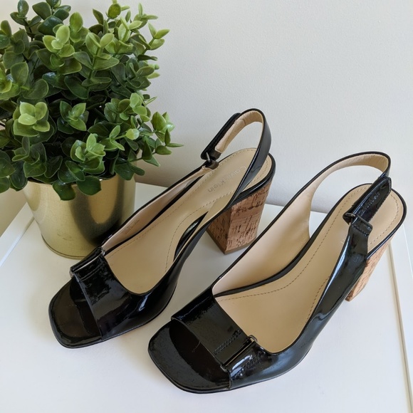 [Calvin Klein] Open Toe Slingback Block Heel Sz 8M - Picture 3 of 8